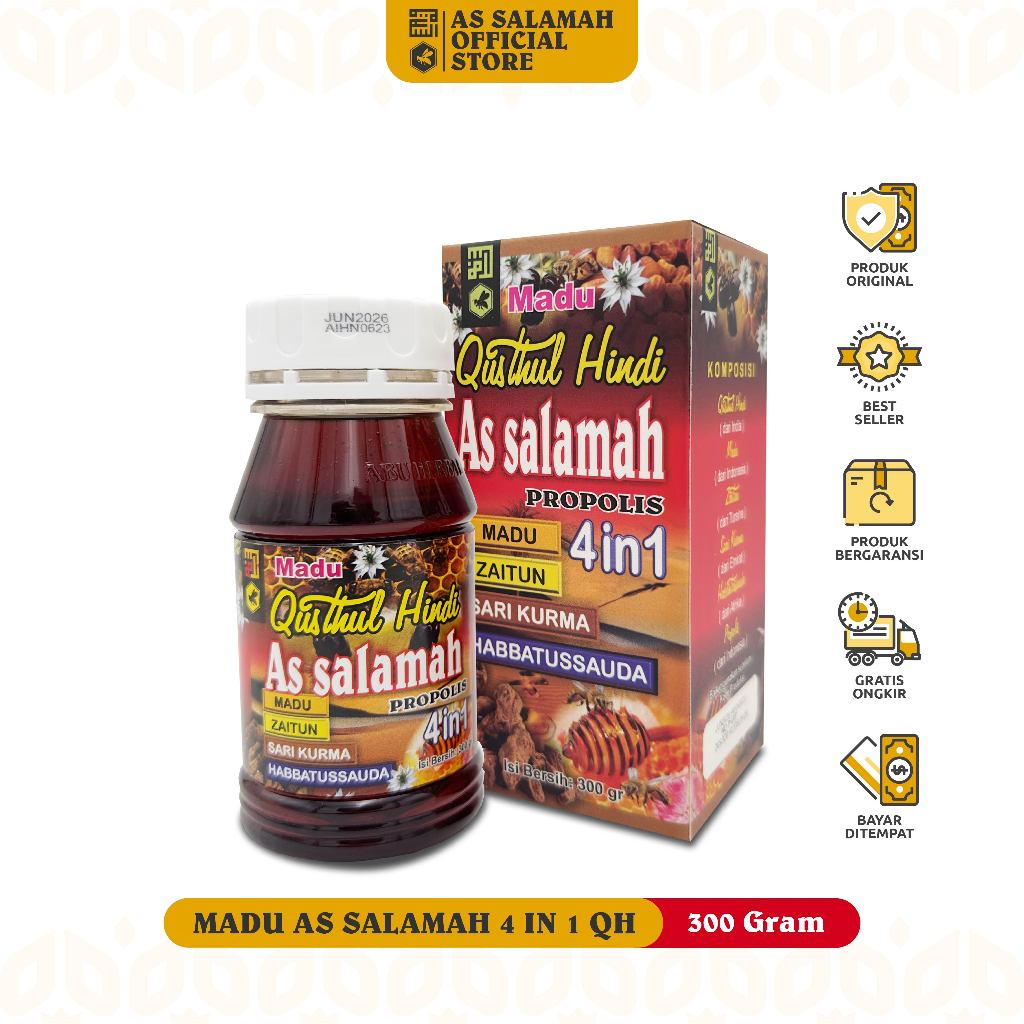 

As Salamah - Madu 4 In 1Plus Qustul Hindi 300 Gram