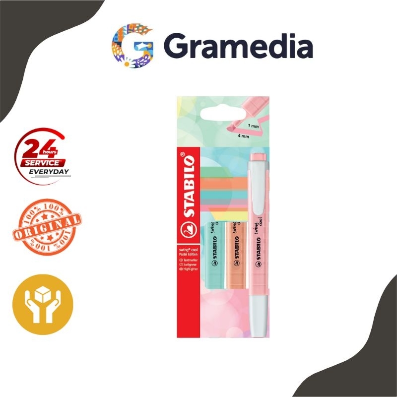 

Gramedia Mega - Stabilo Swing Cool Pastel Set 4