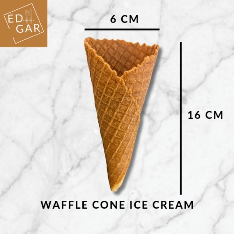 

waffle cone ice cream / cone es krim / cone kerucut gelato / kerupuk ice cream