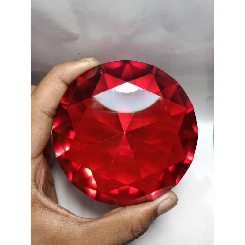 Batu Permata American Diamond Merah , Besar Big Size