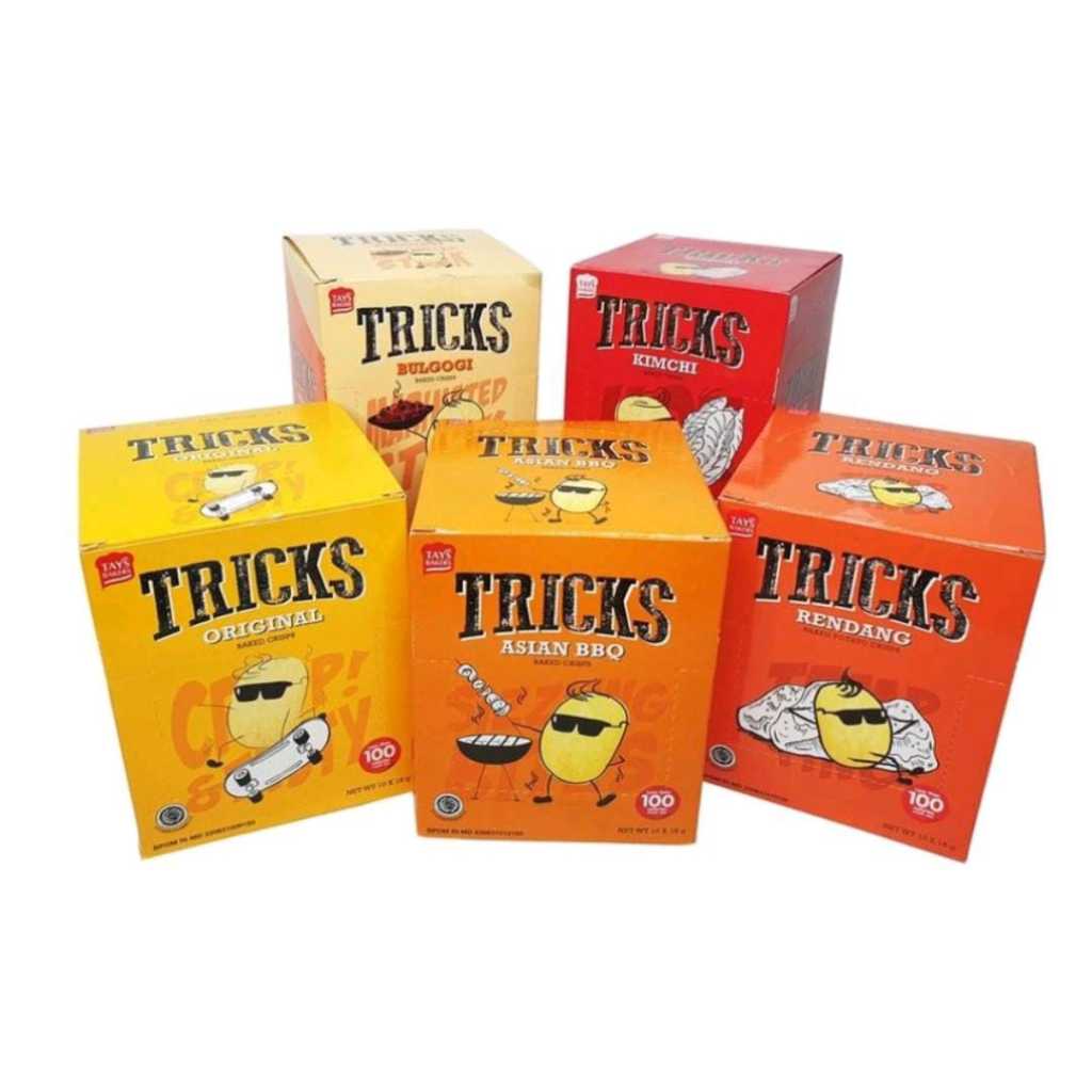 

Tricks Biskuit Kentang Potato Baked Chips - Netto 10 pc x 12gr