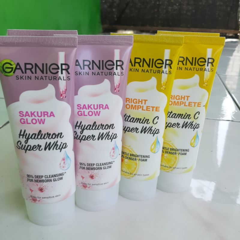 Garnier Super Whip Pink dan Kuning Facial Foam 100ml