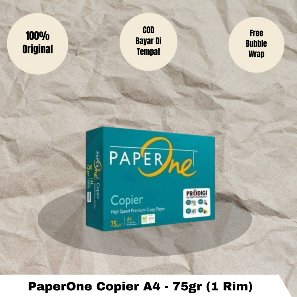 

Kertas HVS PaperOne Copier A4 75gr 1 rim