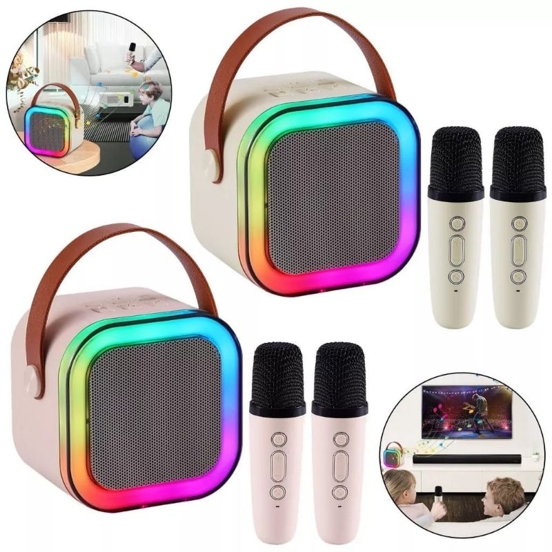 PROMO TERBARU Speaker Bluetooth Karaoke With Mic Wireless Music Box Portable Speaker Aktif Mini MP3