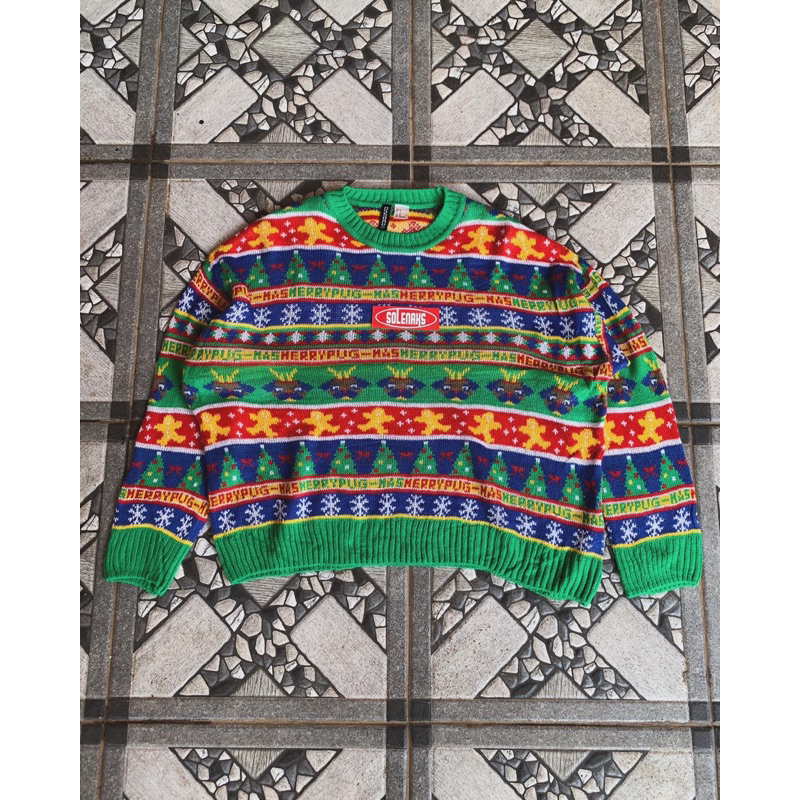 crewneck rajut sweater hnm oversize preloved second