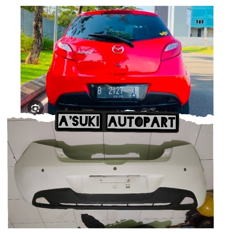 bemper bumper belakang mazda 2 2012