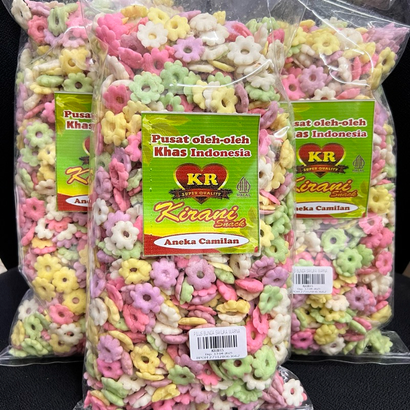 

Snack Kembang Sakura Ribut Warna warni Super Renyah