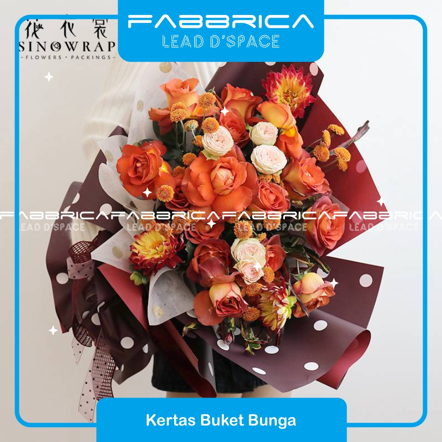 

Fabbrica - [3 lembar] Kertas Bunga Flower Wrapping Buket Cellophane
