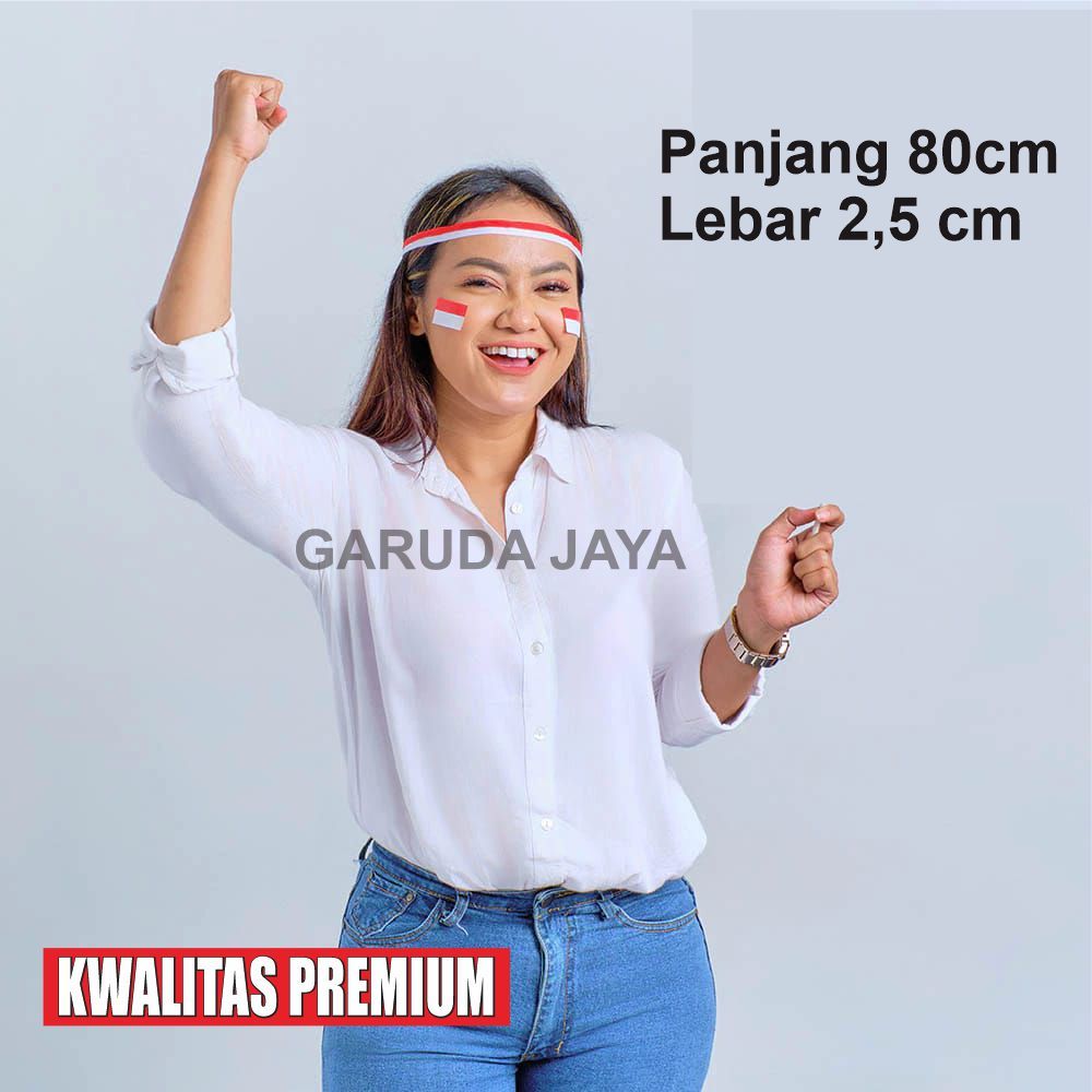 ikat kepala merah putih /ikat merah putih /pita merah putih