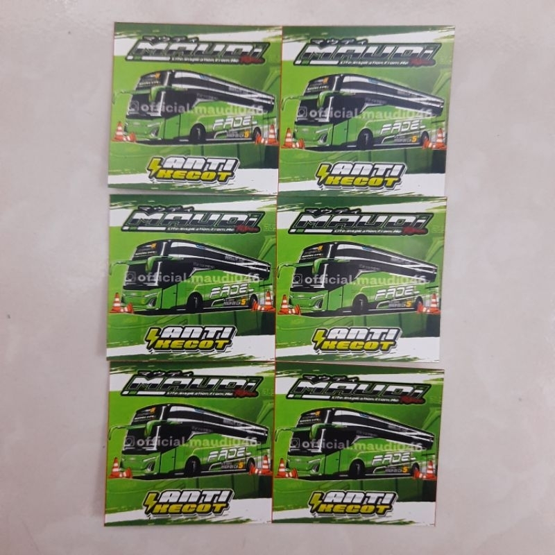 

3 Pcs Sticker Bus Stiker Bis Anti Air Maudi JB 5