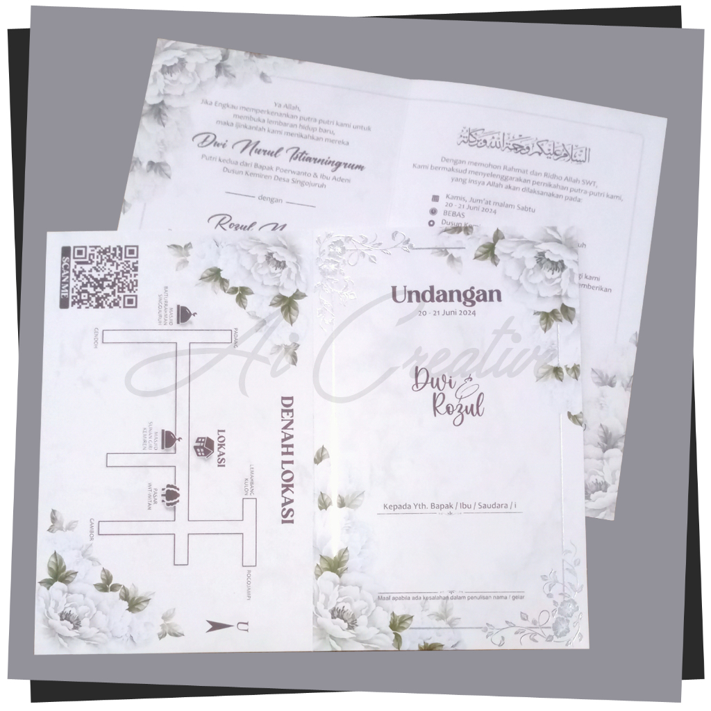 Cetak Undangan Pernikahan Murah Elegan - ERBA 2405