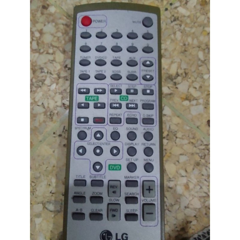 remote compo audio lg