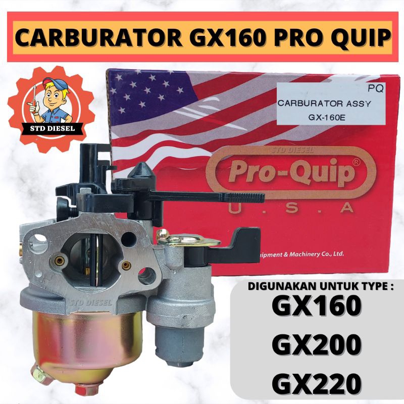 CARBURATOR MERK PRO QUIP GX160 GX200 GX220 KARBURATOR 5 6 5,5 6,5 7 HP PK KARBU CARBURATOR GX160 PRO