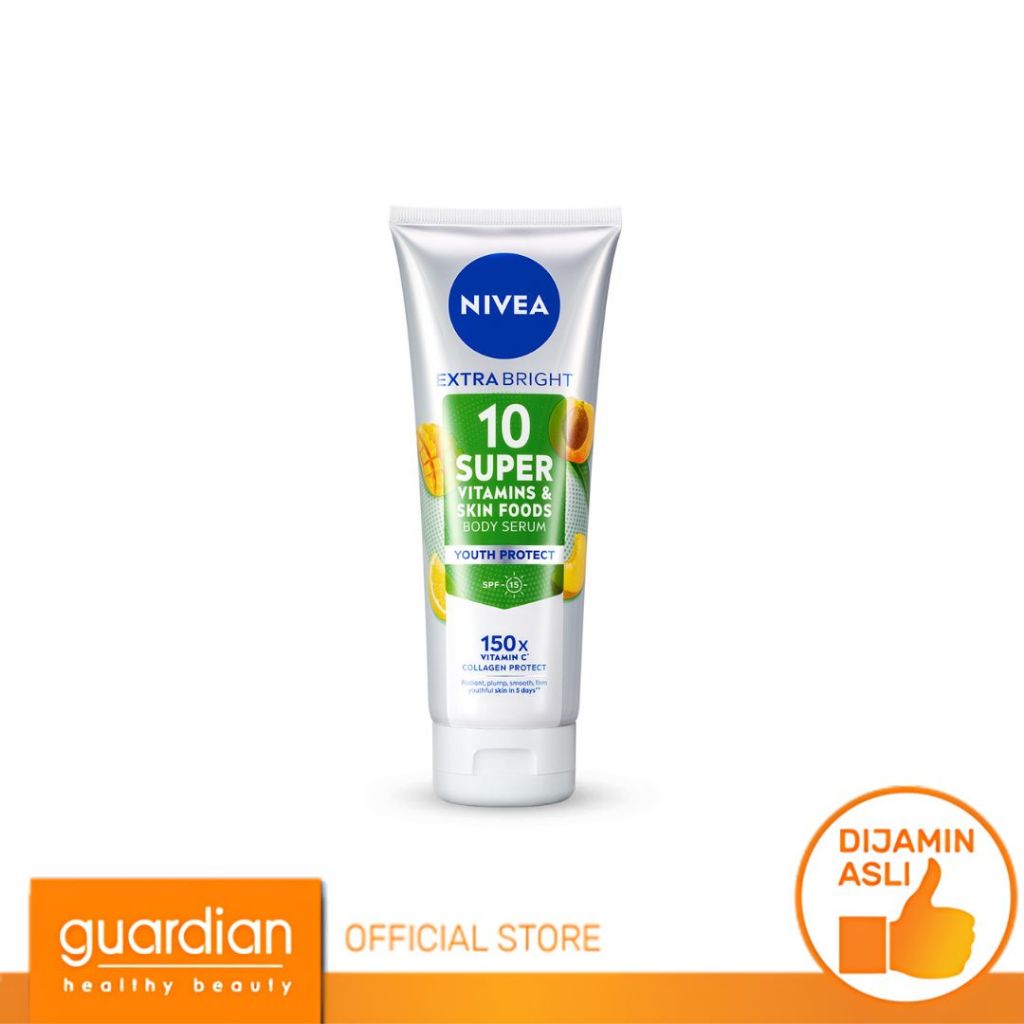 NIVEA Body Serum 10 Super Vitamins Youth Protect Collagen SPF15 180ml