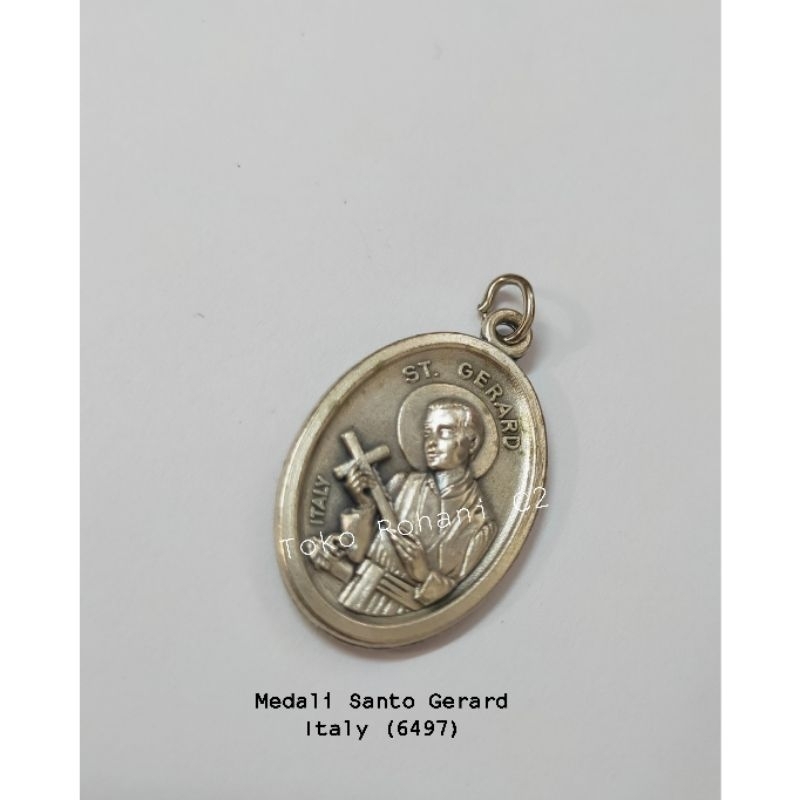 Medali Santo Gerard Italy 2cm (6497) - Medali Santo Gerard - Liontin Santo Gerard - Medali Santo Gab