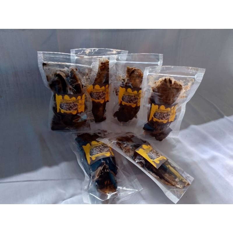 

PAKET 6 PCS KEMASAN POUCH KERIPIK PISANG RASA COKLAT