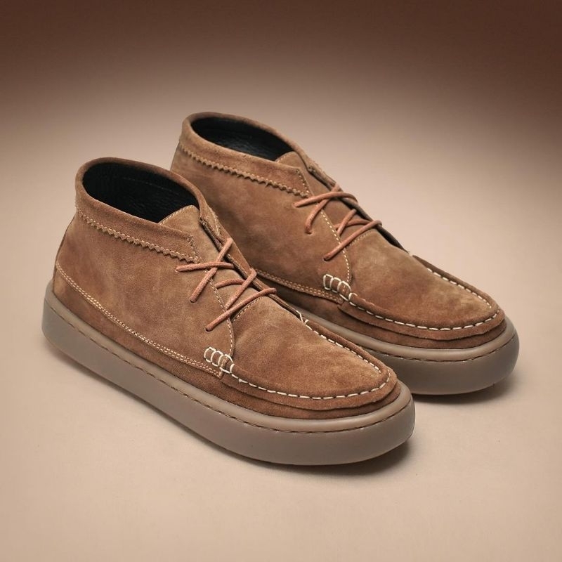 Sepatu Sneakers Kulit Pria Exodos57 - Magaya Brown