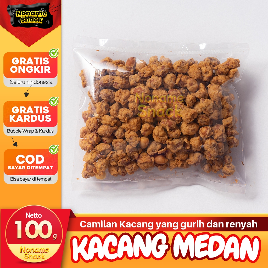 

NoName Snack - Kacang Medan Cemilan Grosir 100Gr - Tanpa Label