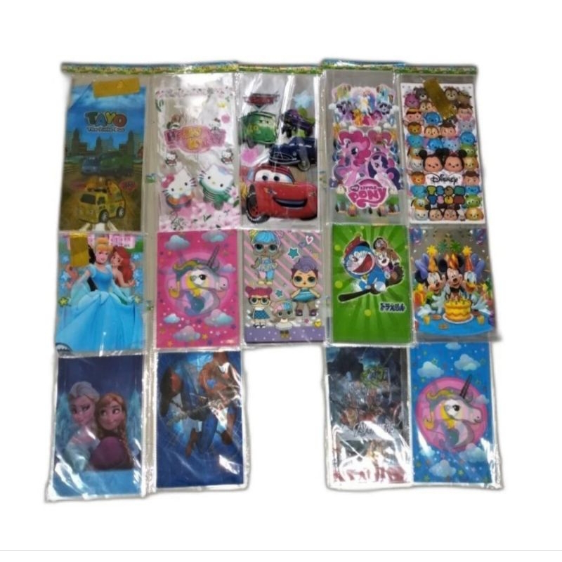 

plastik ulang tahun ukuran 18x36 isi 10pcs