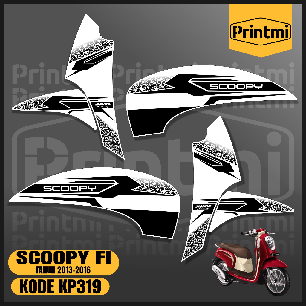 Striping Stiker Scoopy FI 2016 2015 2014 2013 Motor Variasi List Skotlet Racing Printmi KP319