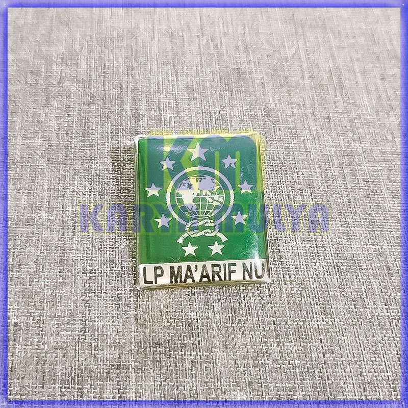Pin Bros NU Murah Pin Logo Sekolah Ma Arif - Pin Logo LP Ma’arif NU Model Kotak - Karya Mulya