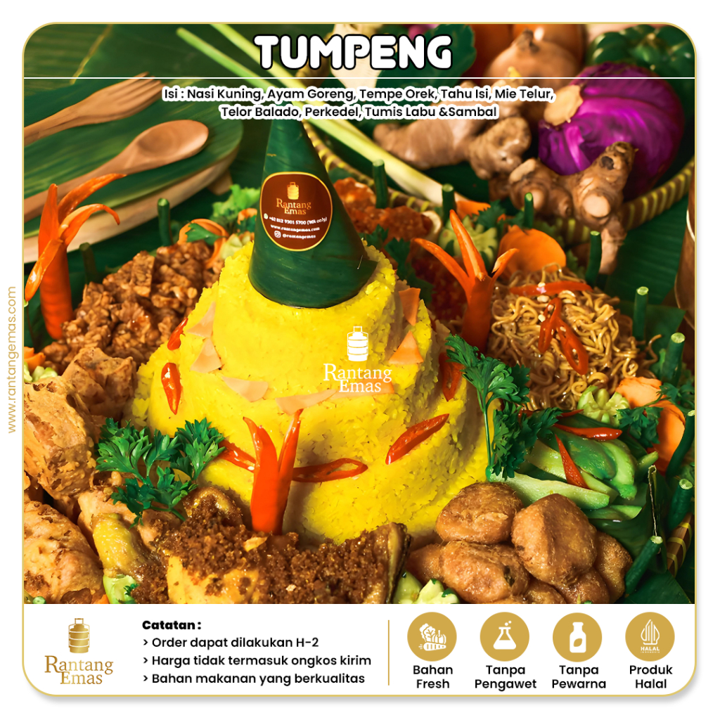 

Tumpeng Nasi Kuning Catering Rumahan Makanan Tasyakuran Hajatan Praktis Enak Murah Matang Siap Saji