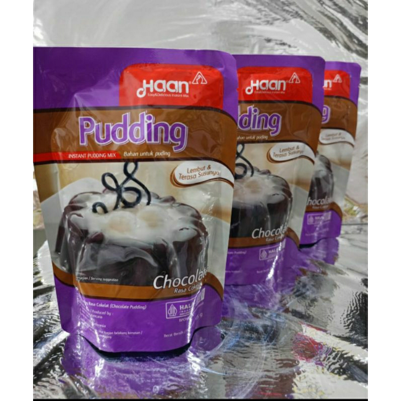 

HAAN PUDDING coklat, stoberi, mangga 145GR