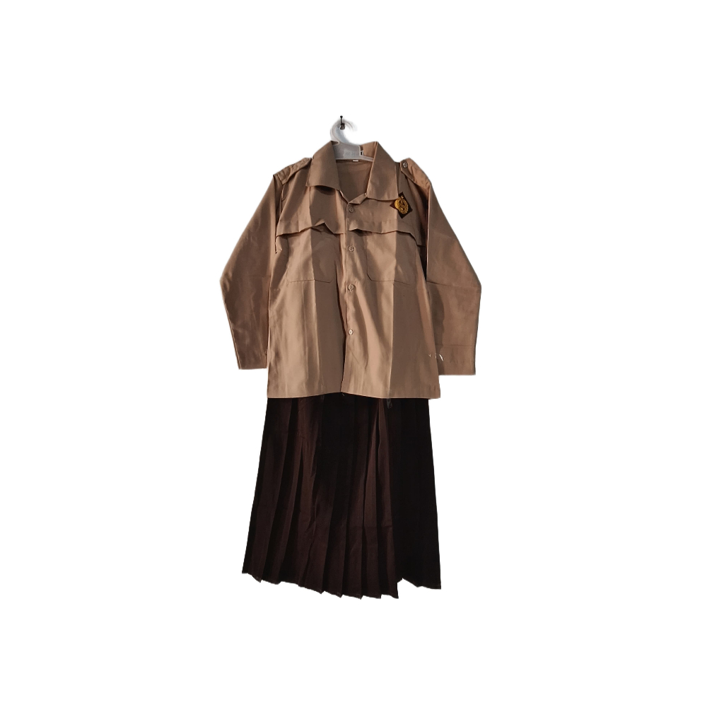 Baju Pramuka SD Anak Perempuan/Seragam Pramuka Saku atas/Set Seragam Pramuka SD/Baju Pramuka Lengan 