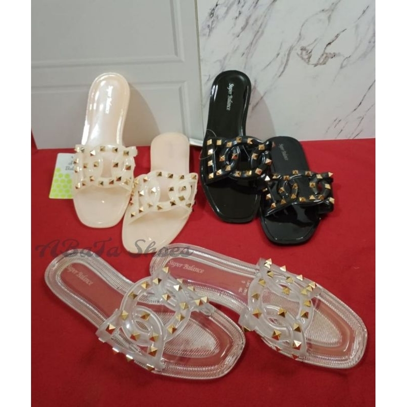 sandal selop teplek jelly wanita BALANCE