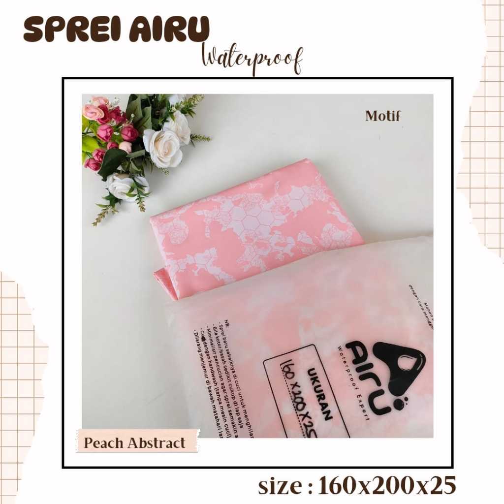 Sprei Waterproof Airu Size 160 x 200 x 25 Polos - Sprei Anti air