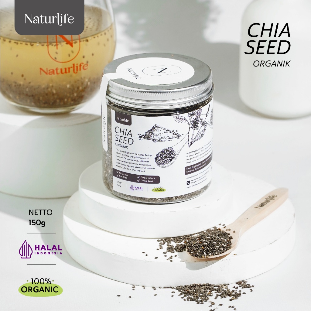 

CHIA SEEDS 150G / CHIA SEEDS ORGANIC / CHIA SEEDS UNTUK DIET / CHIASEEDS BOTOL / CHIA SEED FRESHLY / CHIA SEED PREMIUM / CHIASED ORGANIK NATURLIFE NUTRILOGY OFFICIAL BEORGANIK NUTRIFARM DARI BUMI / / CHIA SEEDS ORGANIC 200 GRAM / CHIA SEED 200 GRAM