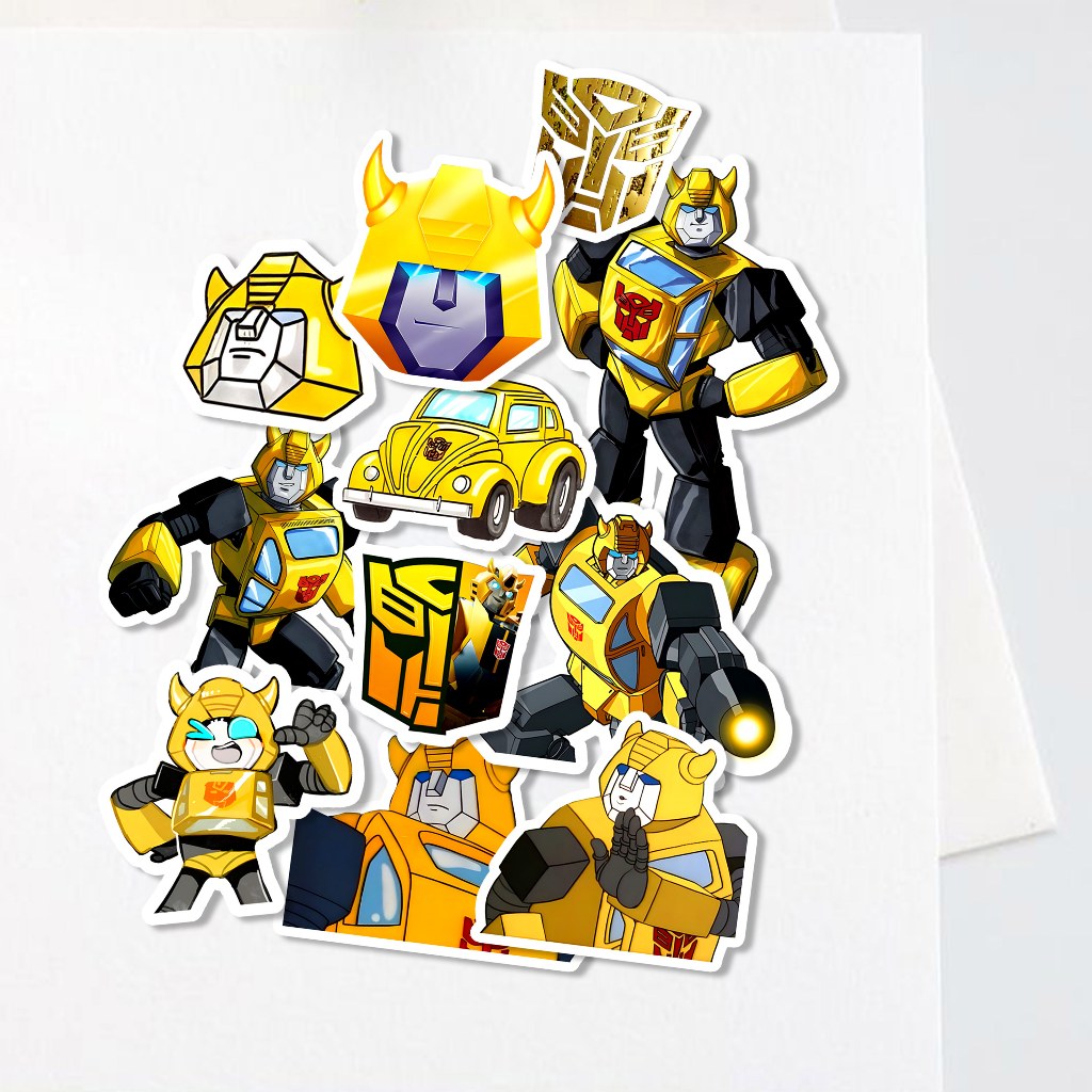 

Sticker Anime Transformers Bumblebee Aesthetic Stiker Waterproof (11pcs)