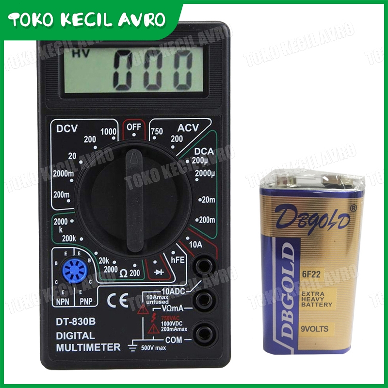 Multimeter Digital DT830B Tester DT 830 B Avometer DT-830B