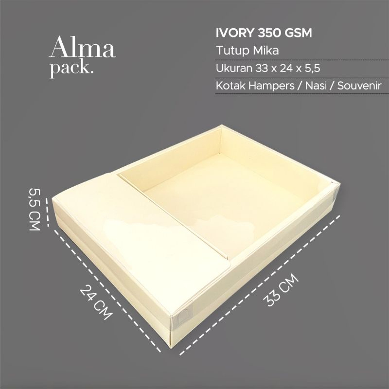 

Box Eksklusif Food Hampers uk. 33x24x5,5cm - Cream