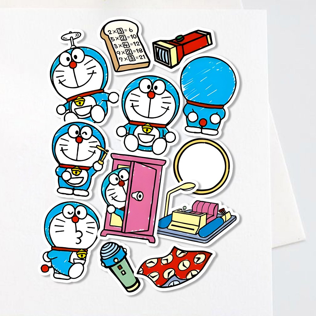 

Sticker Doraemon Edition Aesthetic Stiker Waterproof (12)