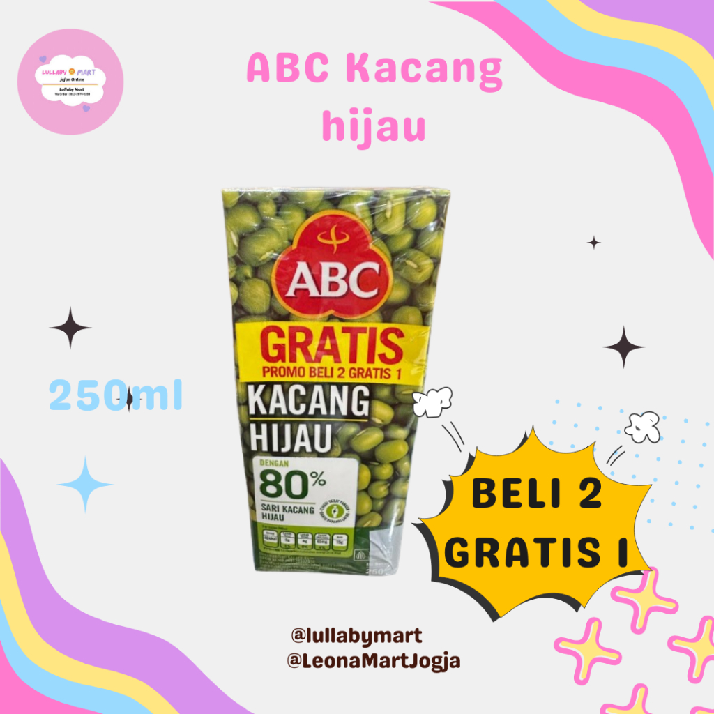 

BELI 2 GRATIS 1 ABC sari kacang hijau 250ml