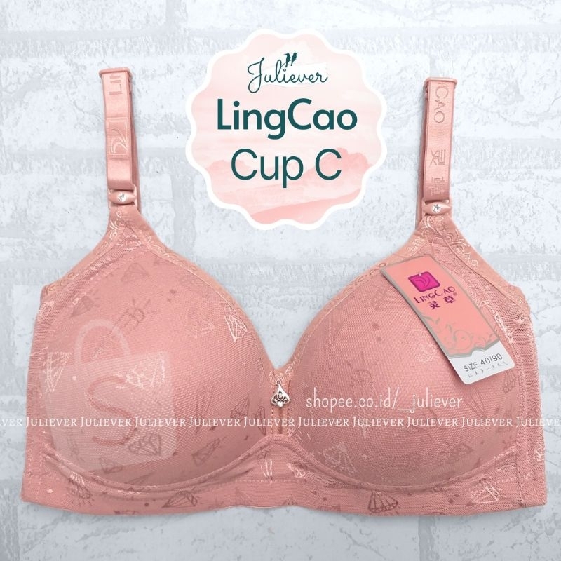 C203 Lingcao CUP BESAR Kait 3 Tanpa Kawat |  Bra Lingcao BH Lingcao | REALPICT❗