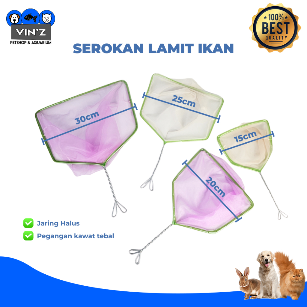 SEROKAN 40cm SEROK SESERAN JARING LAMIT IKAN HIAS CUPANG CUPANG KUTU AIR GROSIR