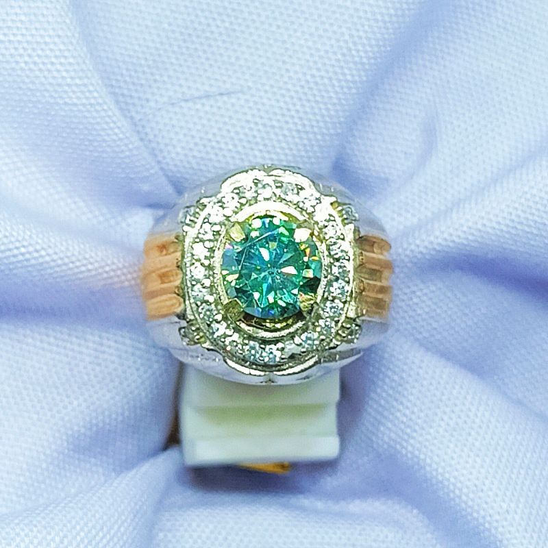 Cincin Blue Moissanite + Memo