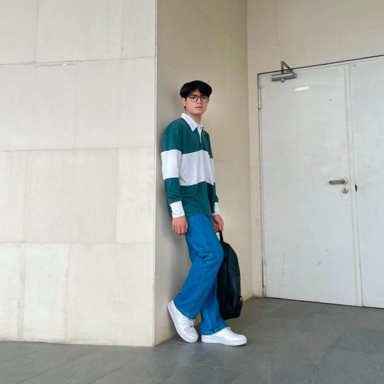 PROMO Sepasang Kaos Polo Rugby COUPLE Kaos Polo Lengan Panjang Kaos Couple Rugby Shirt