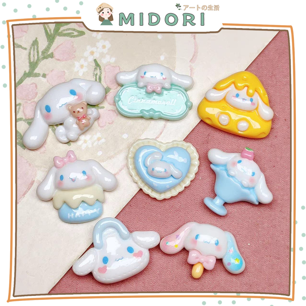 

[MIDORI] 1Pcs STICKER MINI 3D CINN4M0N Cute Cartoon Puppy Stiker Glossy Free Resin Aksesoris Hiasan Deco Sticker DIY Lucu - B0461