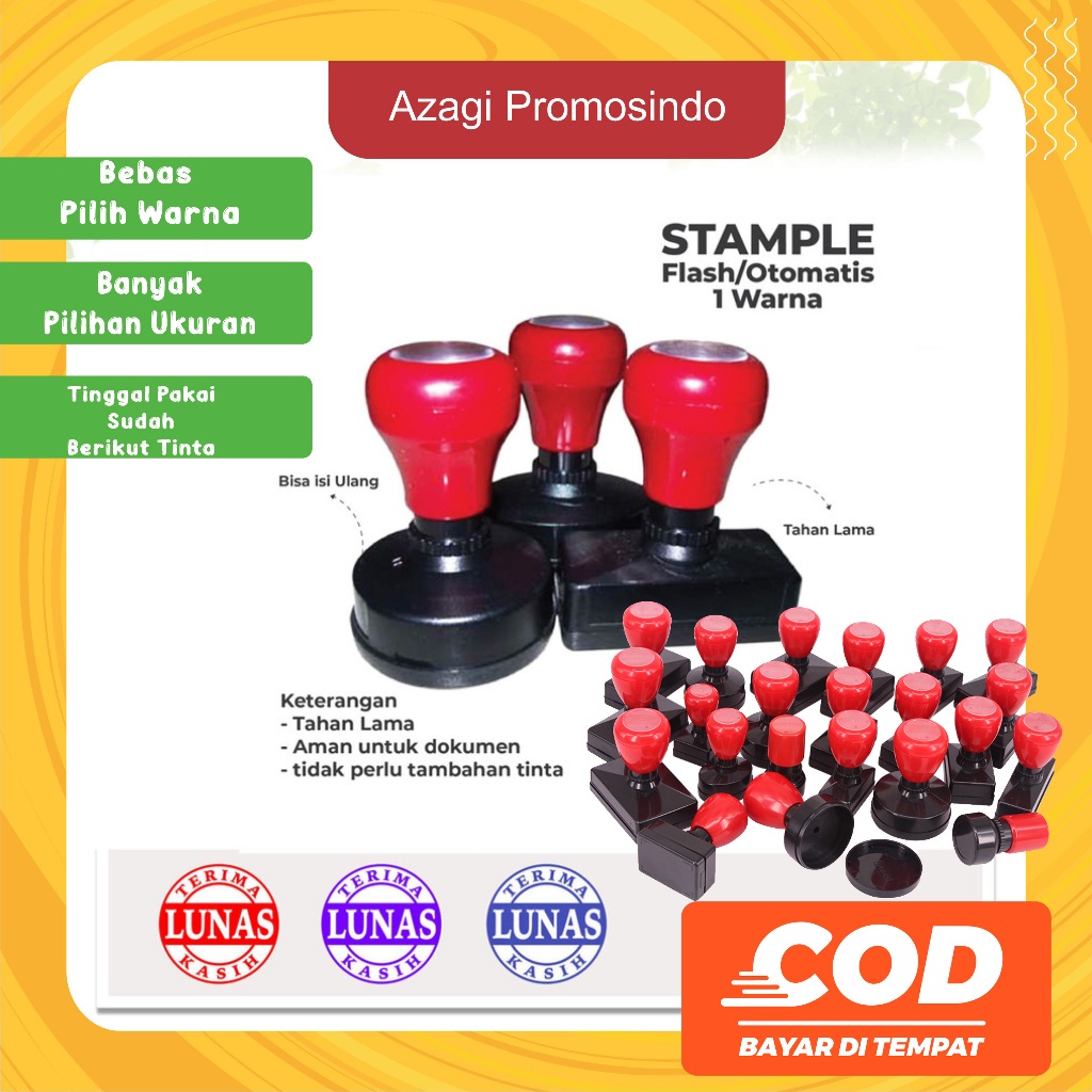 

Cetak Stample Custom Pembuatan Stempel Satuan Tanda Lunas Tinta Biru Merah Hitam