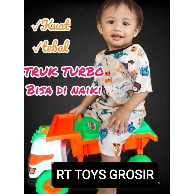Rt Toys - MAINAN TRUK DUMP 2M BAHAN TEBAL DAN KUAT BISA DI NAIKI / TRUK JUMBO / TRUK BESAR