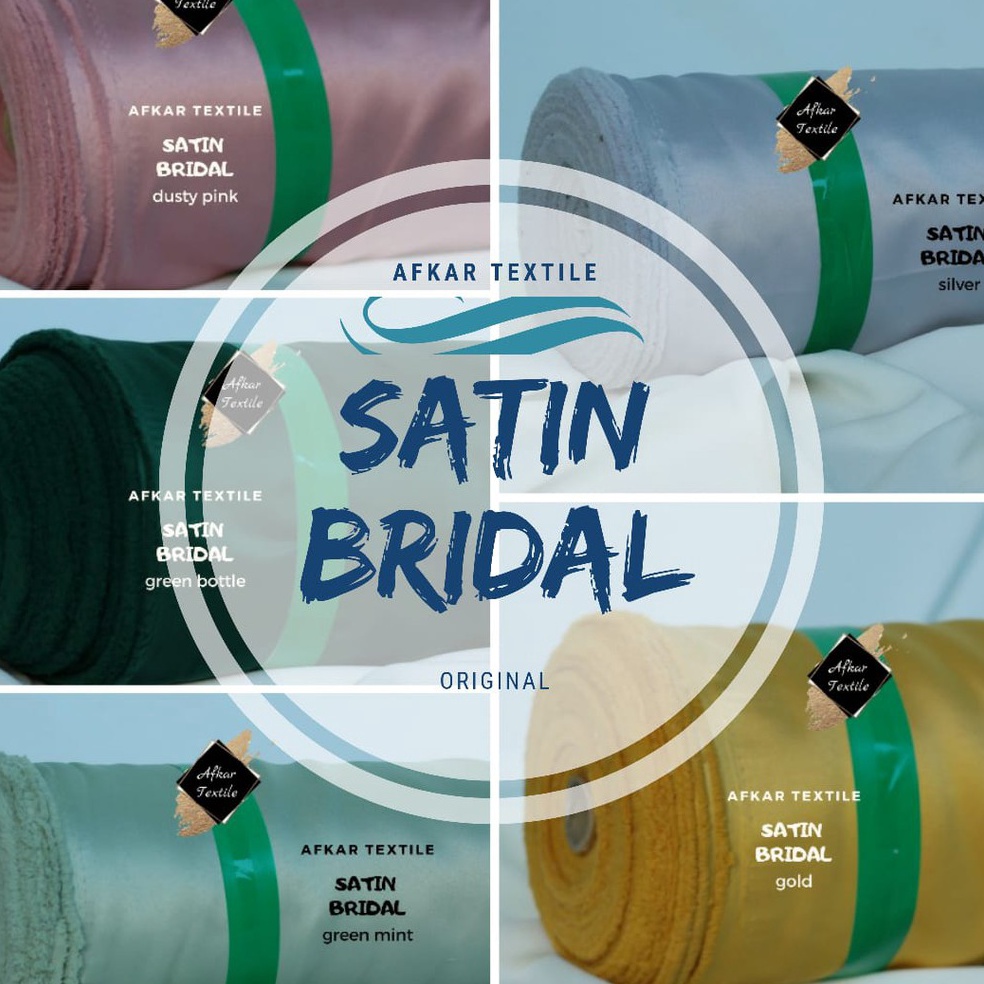symy 44 Kain Satin Bridal Heavy  Saten Bridal Deutches  Kain Bridesmaid Original Import Kualitas No 