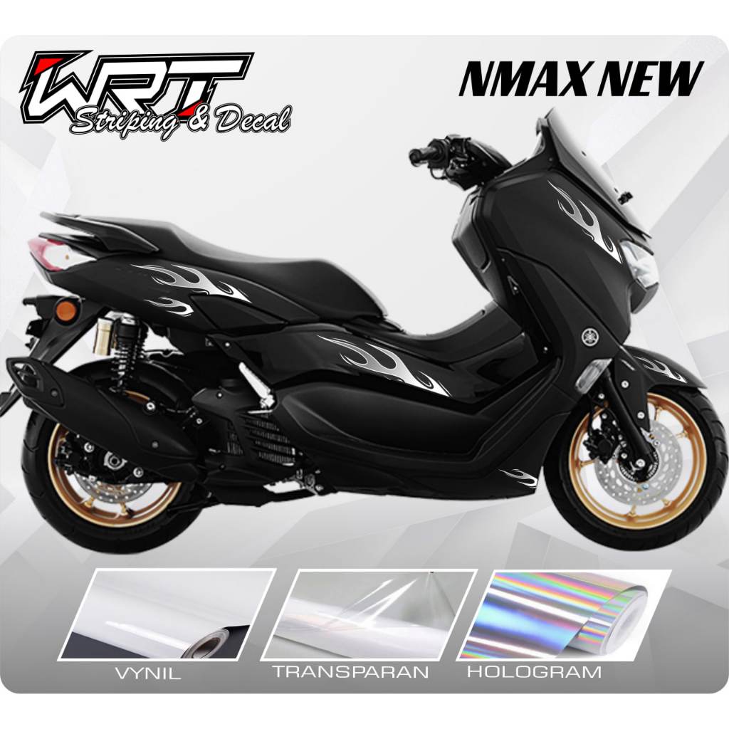 Striping NMAX Baru-Stiker Decal Nmax New 2021 Api Vol 2 (SUDAH TERPOTONG)