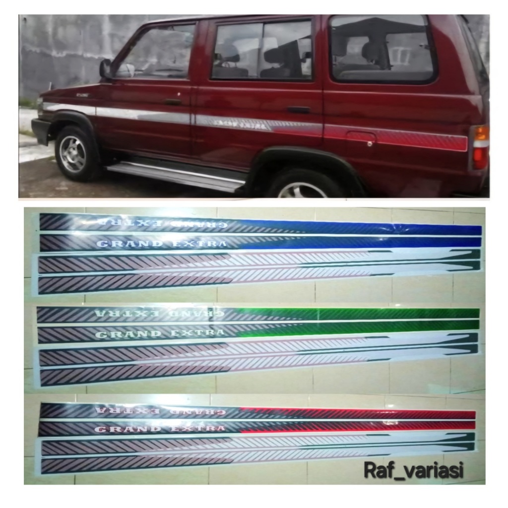 Stiker body kijang grand extra 1.5 long / stiker kijang grand extra 1.5 / stiker kijang grand extra 