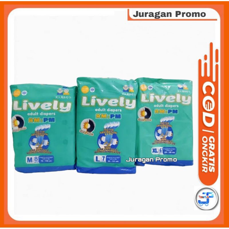 Lively Pampers Popok Dewasa Perekat M8 L7 XL6