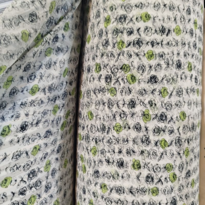 Kain Sifon Ceruty Motif Bunga Kecil  Premium – Adem, Halus, Jatuh, Terawang,Elegan – Cocok Untuk Gam