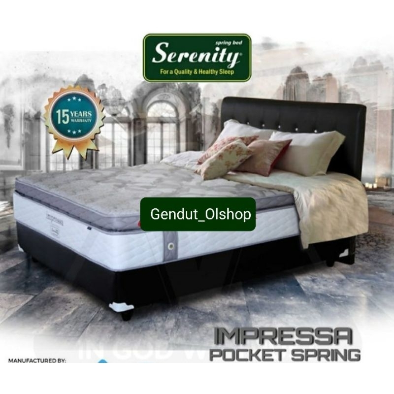 (Khusus Wilayah Palembang) Kasur Springbed Serenity Impressa Pocket Spring, Matras Springbed SERENIT