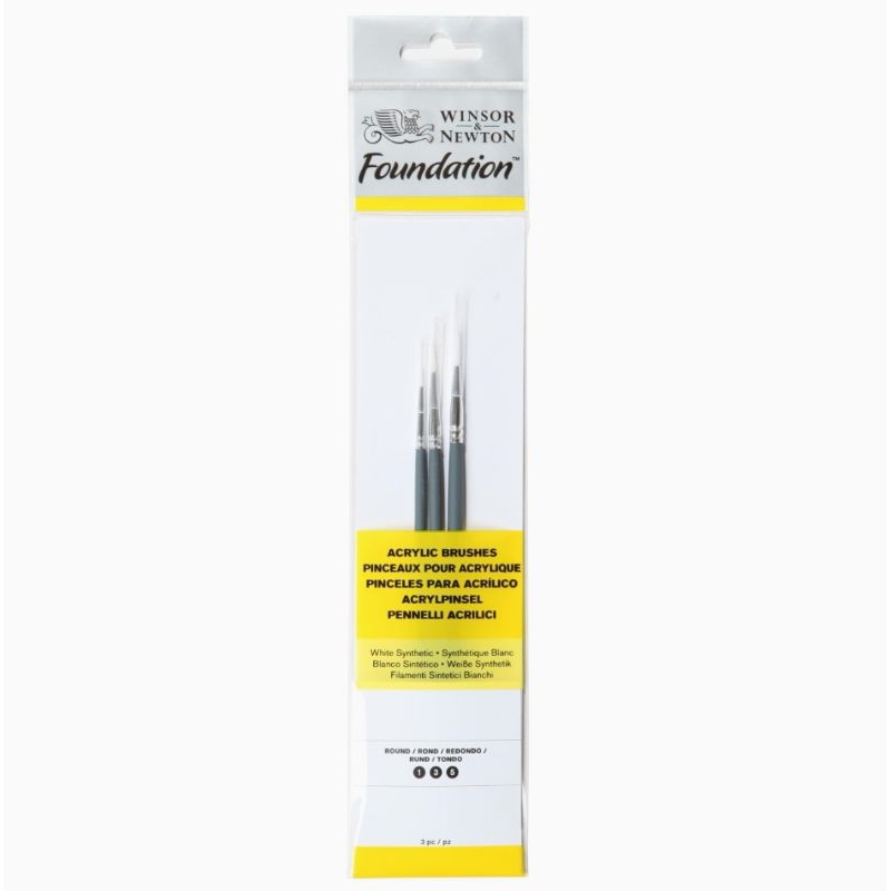 

KUAS FOUNDATION ACRYLIC BRUSH SET 3 WHITE SYNTHETIC WINSOR & NEWTON 5295001